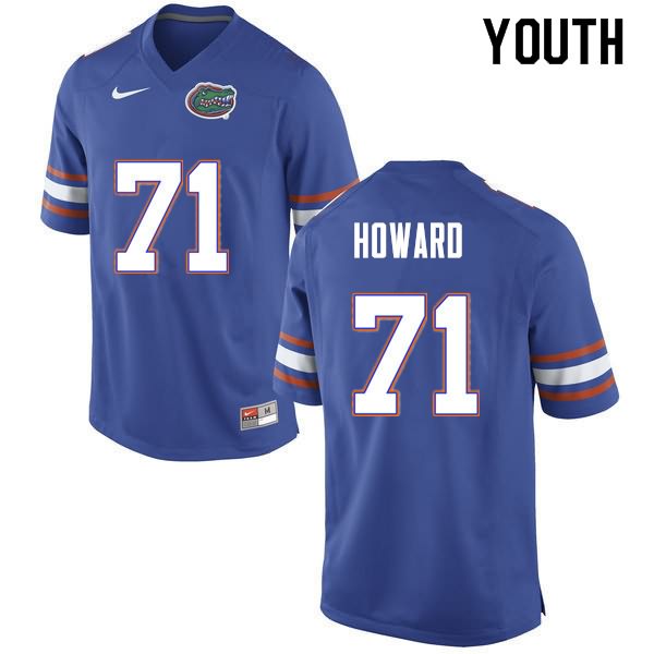 NCAA Florida Gators Chris Howard Youth #71 Nike Blue Stitched Authentic College Football Jersey FMH2064QK